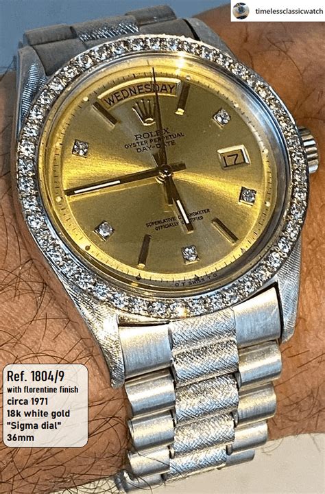 rolex day-date 36mm mens vintage florentine